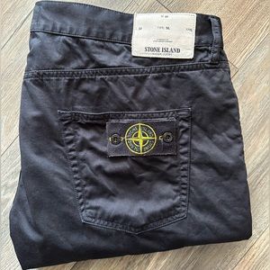 Stone Island Slim Fit Satin Trouser Black (40x32)